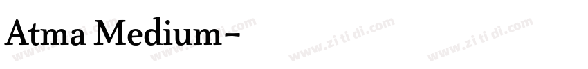 Atma Medium字体转换 Atma Medium字体转换